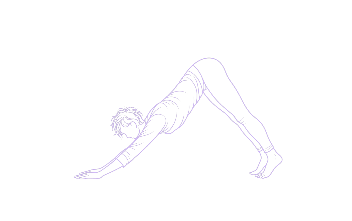 downward dog illustration